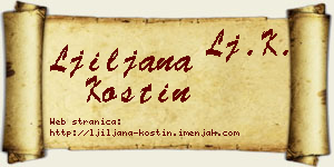 Ljiljana Kostin vizit kartica